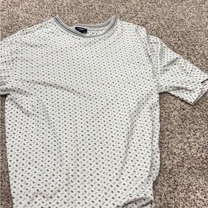 Men's White Patterned Shirt